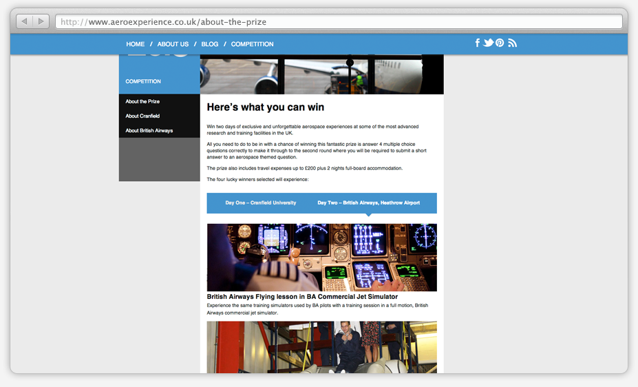 Aerospace Experience — archived project view