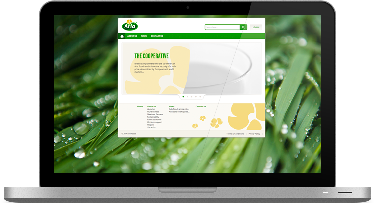 Arla Farmers — original archived website screen