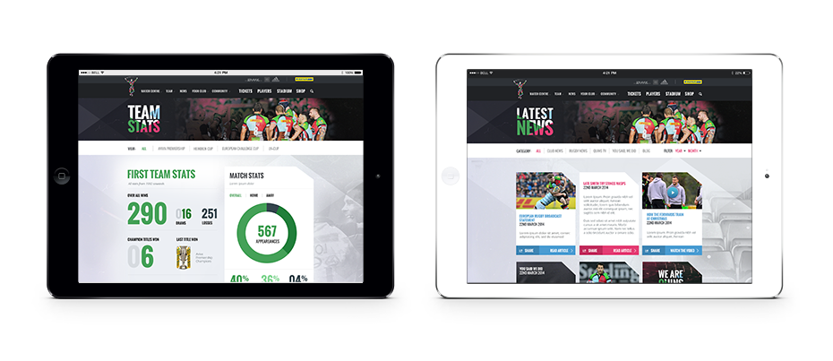 Harlequins Rugby — archived project view