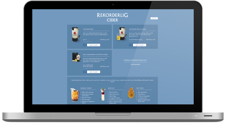 Rekorderlig Cider — original archived website screen
