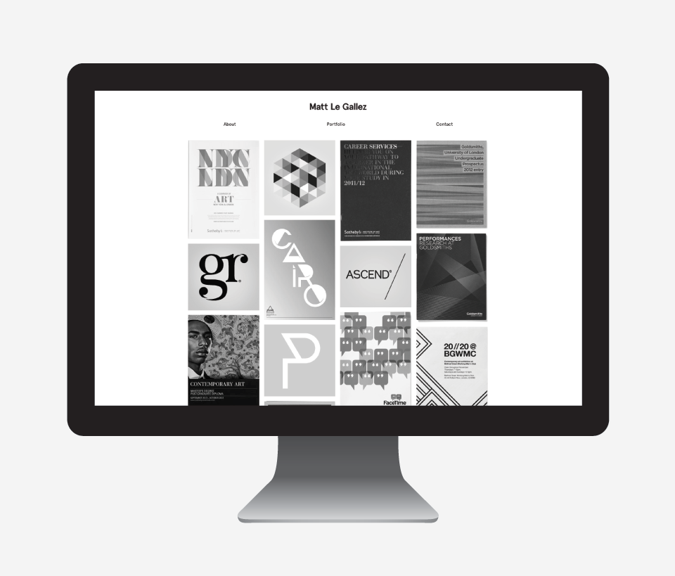 MATT LE GALLEZ — original archived website screen