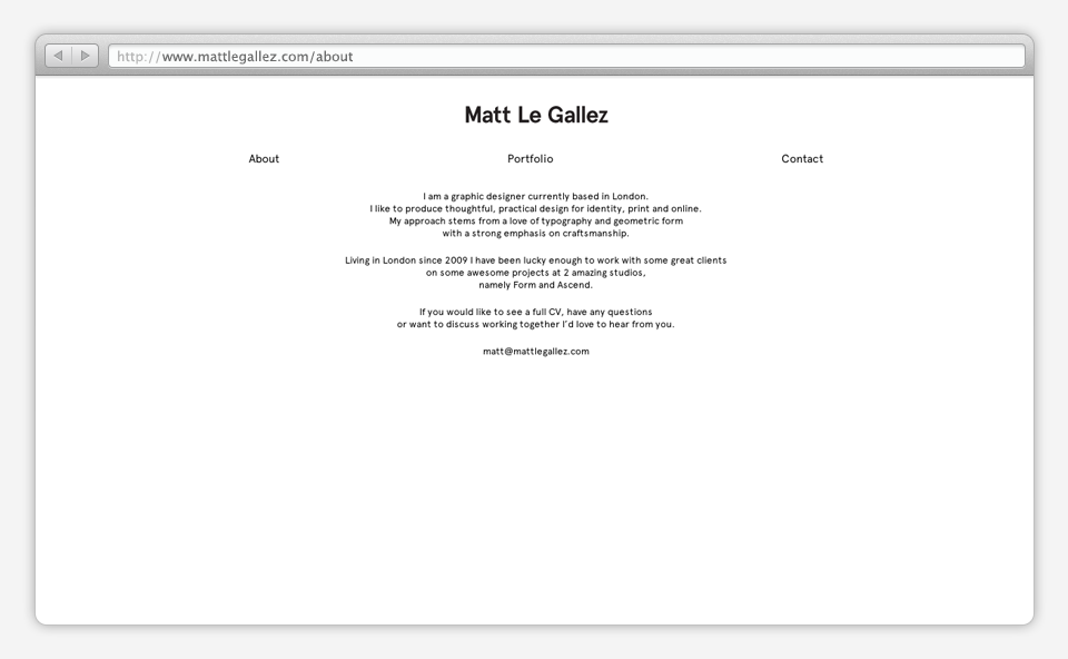 MATT LE GALLEZ — archived project view