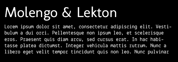 Original illustration or type specimen from Great Google Web Font Combinations - Part 2