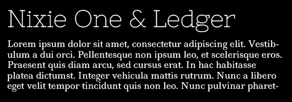 Original illustration or type specimen from Great Google Web Font Combinations - Part 2