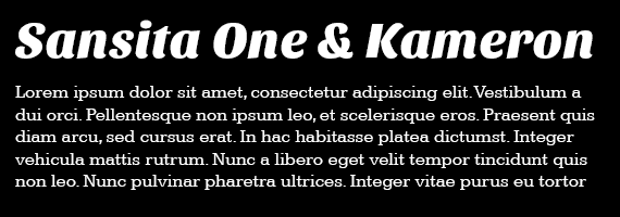 Original illustration or type specimen from Great Google Web Font Combinations - Part 2