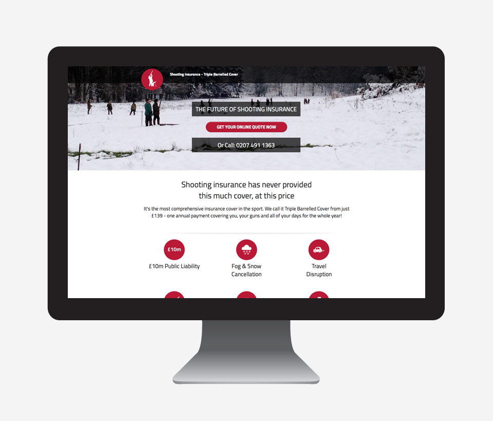 Shooting Insurance — original archived website screen
