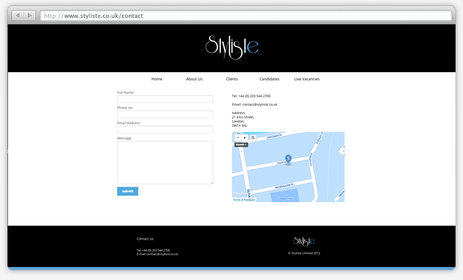Styliste — archived project view