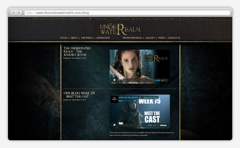 The Under Water Realm — archived project view