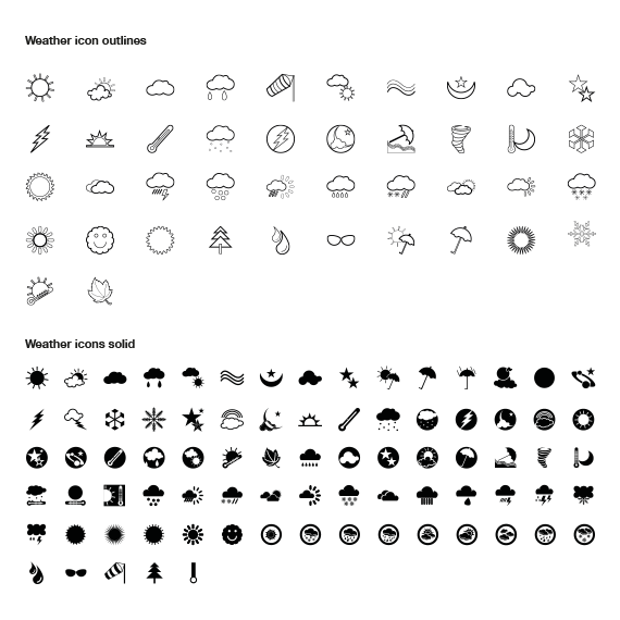 Original illustration or type specimen from Free Weather Vector Icon Pack Download