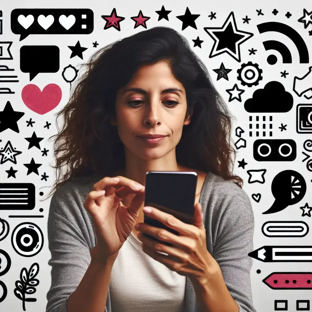 "Ejemplo de Insta Stories creativas en un dispositivo móvil, destacando técnicas y consejos de la guía definitiva para dominar Instagram Stories."